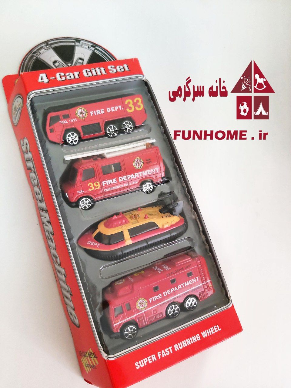 1 ست ماشین فلزی 4 تایی