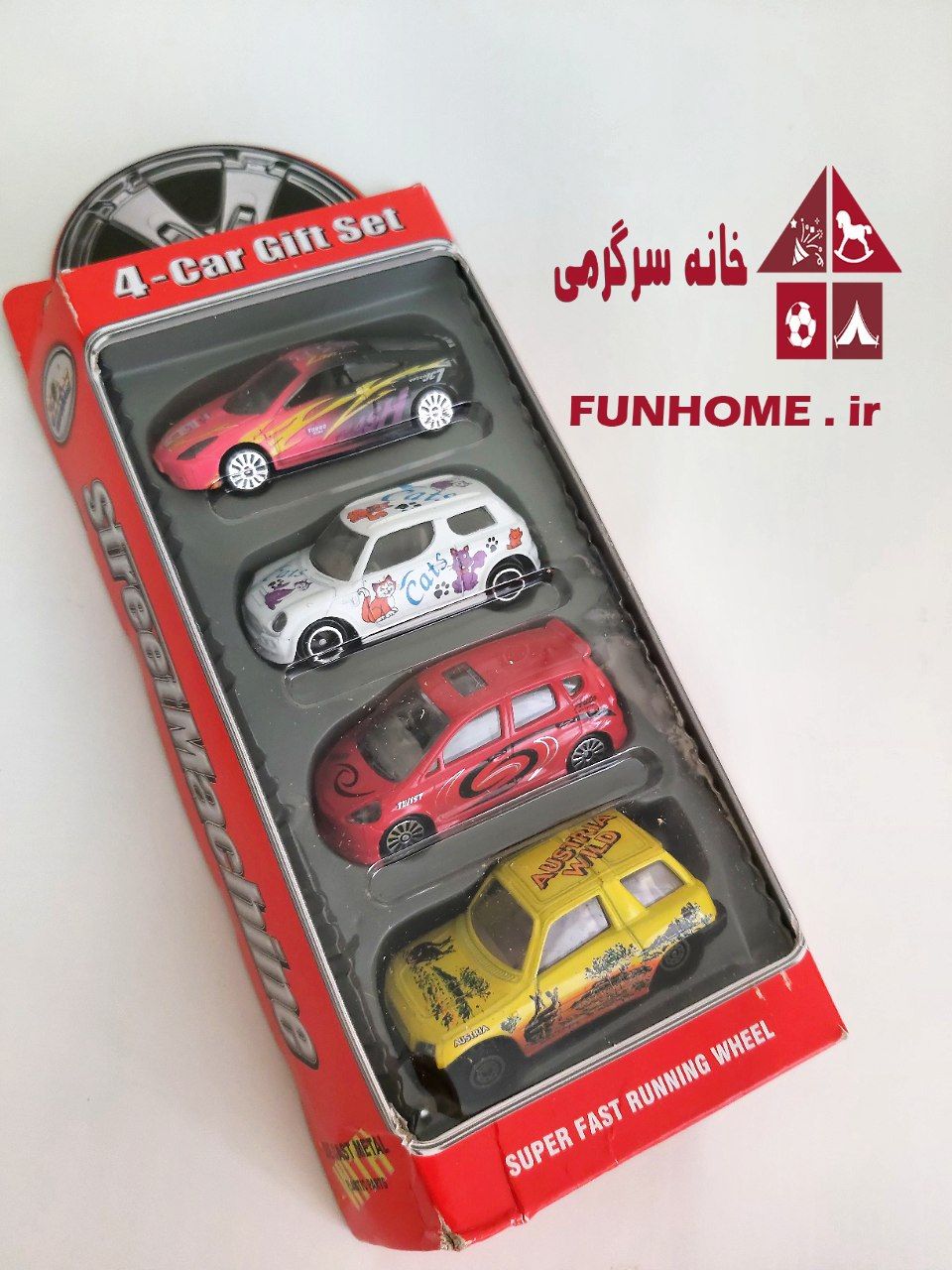 ست ماشین فلزی 4 تایی