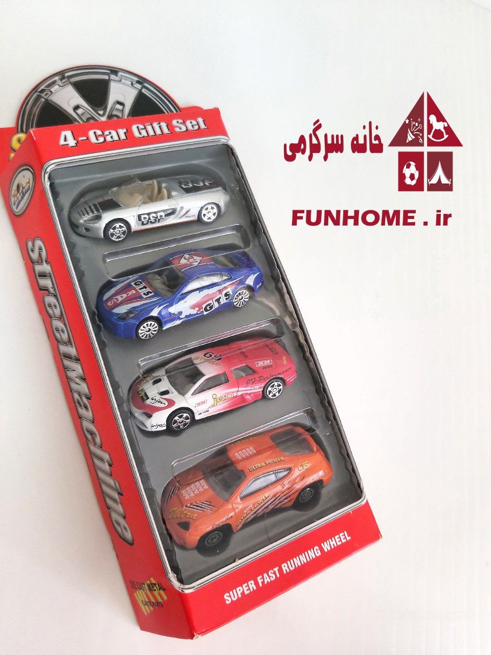 ست ماشین فلزی 4 تایی