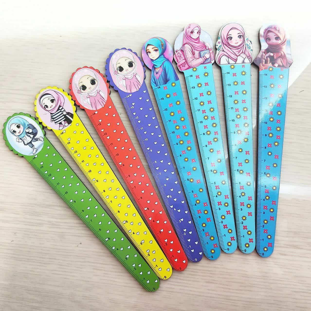 خط کش چوبی طرح حجاب