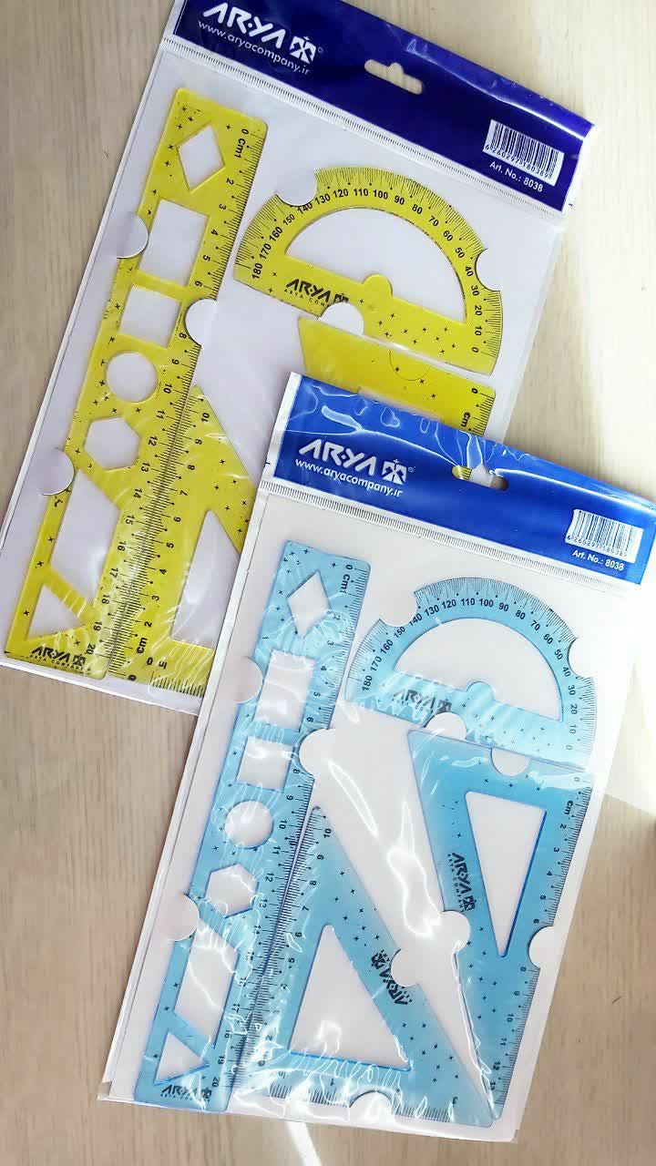 ست خط کش ژله ای آریا